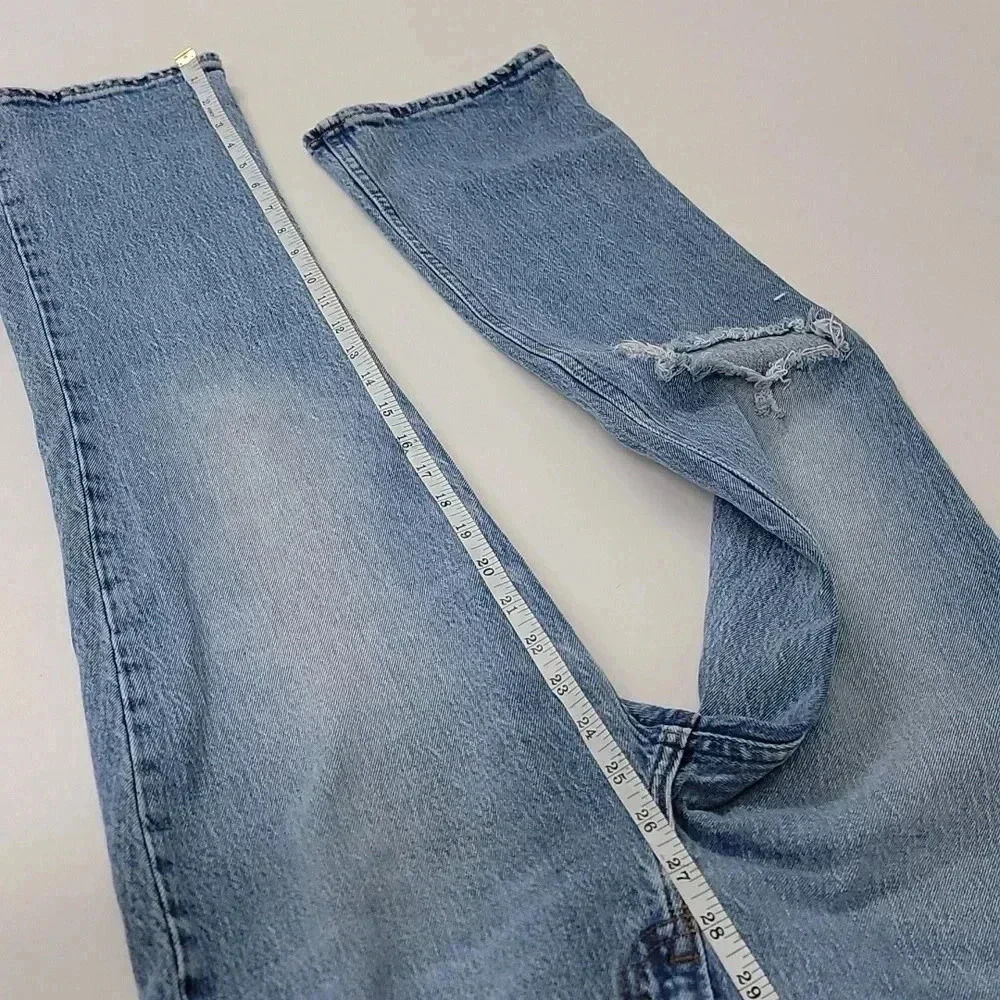 Abercrombie & Fitch Ultra High Rise Kick flare distressed jeans - Picture 6 of 13